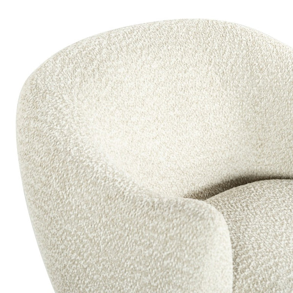 Safavieh Octavio Barrel Swivel Accent Chair Upholstered Fabric Seat for Living Room Comfort Beige SFV8800A