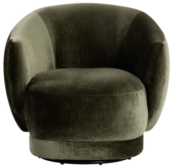 Safavieh Octavio Barrel Swivel Accent Chair Upholstered Fabric Seat for Living Room Comfort Olive Green SFV8800B