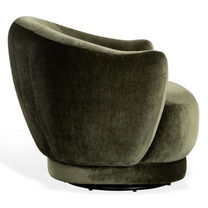 Safavieh Octavio Barrel Swivel Accent Chair Upholstered Fabric Seat for Living Room Comfort Olive Green SFV8800B