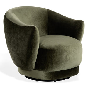 Safavieh Octavio Barrel Swivel Accent Chair Upholstered Fabric Seat for Living Room Comfort Olive Green SFV8800B
