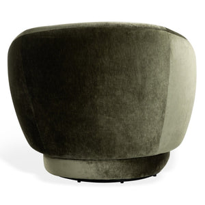 Safavieh Octavio Barrel Swivel Accent Chair Upholstered Fabric Seat for Living Room Comfort Olive Green SFV8800B