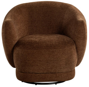 Safavieh Octavio Barrel Swivel Accent Chair Upholstered Fabric Seat for Living Room Comfort Dark Rust SFV8800C
