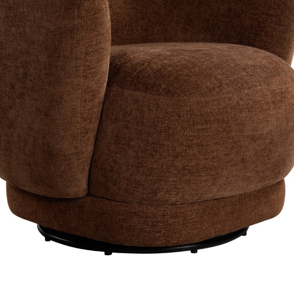 Safavieh Octavio Barrel Swivel Accent Chair Upholstered Fabric Seat for Living Room Comfort Dark Rust SFV8800C