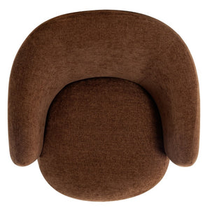 Safavieh Octavio Barrel Swivel Accent Chair Upholstered Fabric Seat for Living Room Comfort Dark Rust SFV8800C