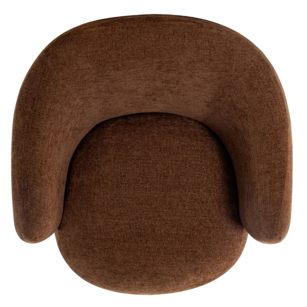 Safavieh Octavio Barrel Swivel Accent Chair Upholstered Fabric Seat for Living Room Comfort Dark Rust SFV8800C