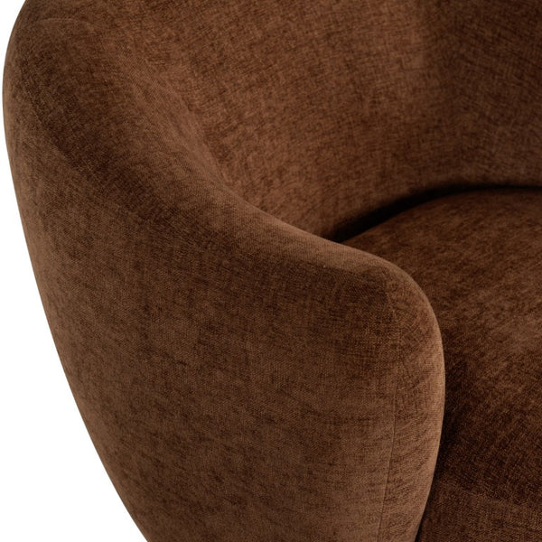 Safavieh Octavio Barrel Swivel Accent Chair Upholstered Fabric Seat for Living Room Comfort Dark Rust SFV8800C