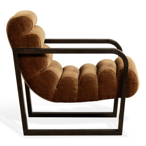 Safavieh Kellibeth Velvet Accent Lounge Chair with Dark Walnut Legs for Living Rooms Orange SFV8802A