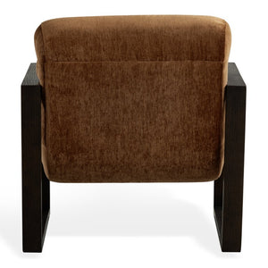 Safavieh Kellibeth Velvet Accent Lounge Chair with Dark Walnut Legs for Living Rooms Orange SFV8802A