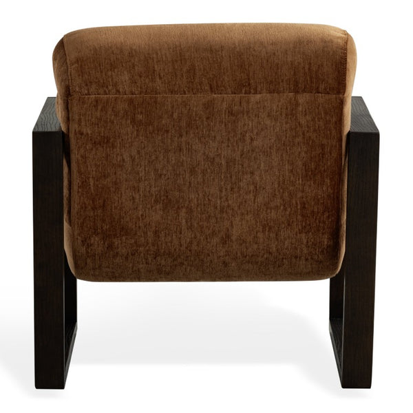 Safavieh Kellibeth Velvet Accent Lounge Chair with Dark Walnut Legs for Living Rooms Orange SFV8802A