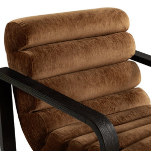 Safavieh Kellibeth Velvet Accent Lounge Chair with Dark Walnut Legs for Living Rooms Orange SFV8802A