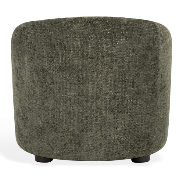 Safavieh Latisha Barrel Back Accent Chair Curved Fabric Seat with Walnut Legs for Living Room Green SFV8803B