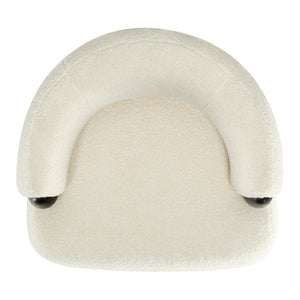 Safavieh Hailianne Teddy Barrel Accent Chair Plush Foam Seat with Dark Walnut Legs for Any Room Cream SFV8804A