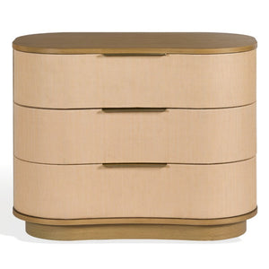 Safavieh Joanne 3 Drawer Natural Wood Nightstand with Metal Accents for Modern Farmhouse Bedrooms SFV8807A