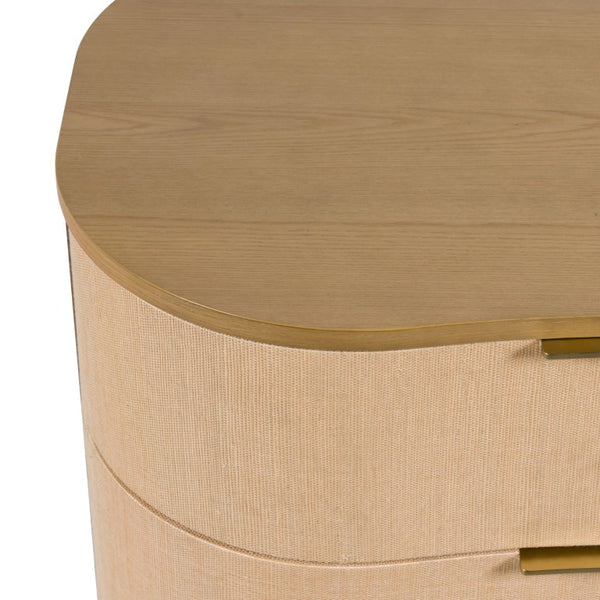 Safavieh Joanne 3 Drawer Natural Wood Nightstand with Metal Accents for Modern Farmhouse Bedrooms SFV8807A