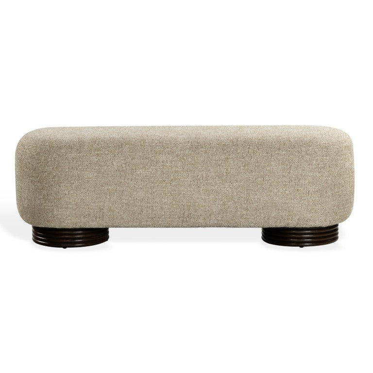 Safavieh Macibrianna Upholstered Entryway Bench with Wood Frame and Warm Brown Fabric Seat SFV8808A