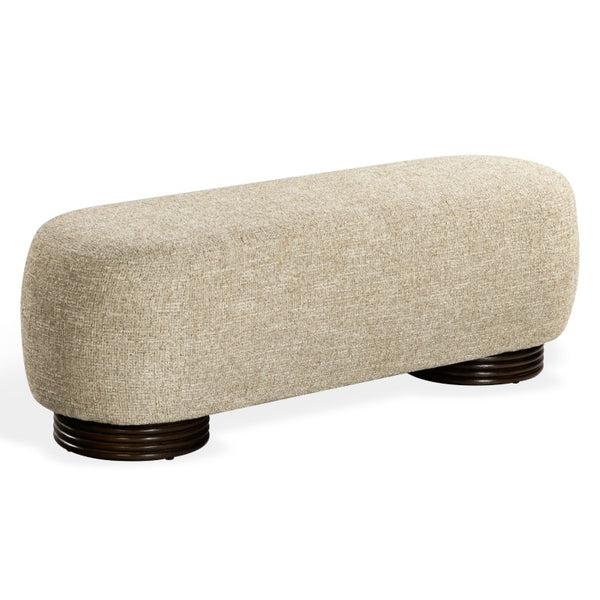 Safavieh Macibrianna Upholstered Entryway Bench with Wood Frame and Warm Brown Fabric Seat SFV8808A
