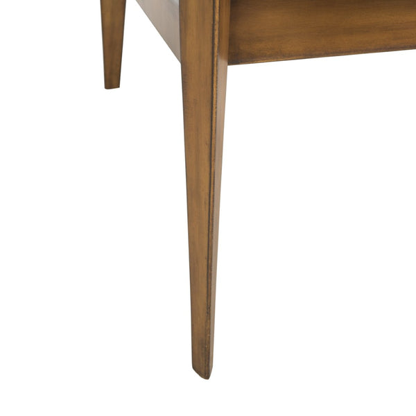 Safavieh DILAN Leather Safari Chair - Modern Mid-Century Design with Woven Straps for Elegant Living Spaces Light Brown / Brown SFV9005B