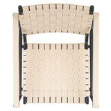 Safavieh Dilan Leather Safari Chair Black / White Wood / Leather / Metal SFV9005F