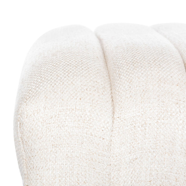 Safavieh FLANNERY Mid-Century Bench - Elegant Upholstered Seating for Entryways, Living Rooms, and Bedrooms Cream SFV9017A