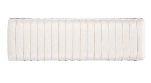 Safavieh FLANNERY Mid-Century Bench - Elegant Upholstered Seating for Entryways, Living Rooms, and Bedrooms Cream SFV9017A