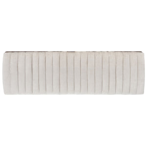 Safavieh Flannery Mid-Century Bench XII23 Ivory / Dark Mahogany Wood / Fabric / Metal SFV9017B