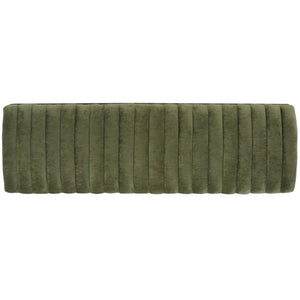 Safavieh Flannery Mid-Century Upholstered Bench Olive Fabric Wood Frame Bedroom Entryway SFV9017C