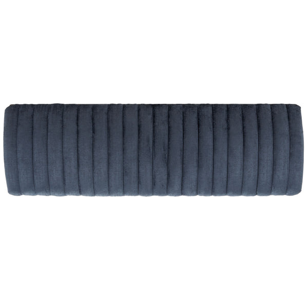 Safavieh Flannery Mid-Century Bench XII23 Dark Blue / Dark Mahogany Wood / Fabric / Metal SFV9017D