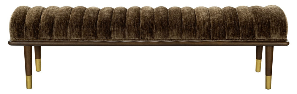 Safavieh Flannery Mid-Century Upholstered Bench with Tapered Legs for Bedroom or Entryway SFV9017E