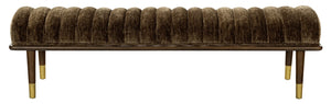 Safavieh Flannery Mid-Century Upholstered Bench with Tapered Legs for Bedroom or Entryway SFV9017E
