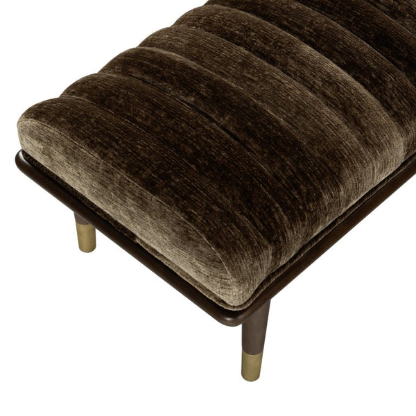 Safavieh Flannery Mid-Century Upholstered Bench with Tapered Legs for Bedroom or Entryway SFV9017E