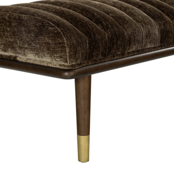 Safavieh Flannery Mid-Century Upholstered Bench with Tapered Legs for Bedroom or Entryway SFV9017E