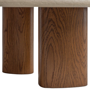 Safavieh Theodora Two-Tone Wood Coffee Table Low Profile Chestnut Top for Modern Living Rooms SFV9029A-2BX