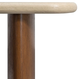 Safavieh Theodora Console Table Warm Chestnut Wood with Mineral Cream Finish Entryway Accent SFV9030A-2BX