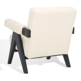 Safavieh Billie Boucle Accent Chair Beige / Black Wood / Fabric / Foam SFV9100B