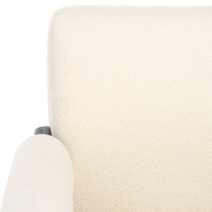 Safavieh Billie Boucle Accent Chair Beige / Black Wood / Fabric / Foam SFV9100B