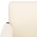 Safavieh Billie Boucle Accent Chair Beige / Black Wood / Fabric / Foam SFV9100B