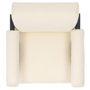 Safavieh Billie Boucle Accent Chair Beige / Black Wood / Fabric / Foam SFV9100B