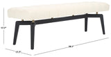 Safavieh Gallagher Tufted Boucle Bench Beige / Black Wood / Fabric / Foam SFV9103B