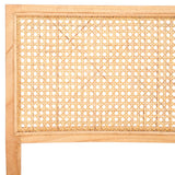 Safavieh Jaqueline Boucle And Rattan Back Dining Chair Beige / Natural Wood / Fabric / Foam SFV9104A