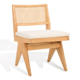 Safavieh Jaqueline Boucle And Rattan Back Dining Chair Beige / Natural Wood / Fabric / Foam SFV9104A