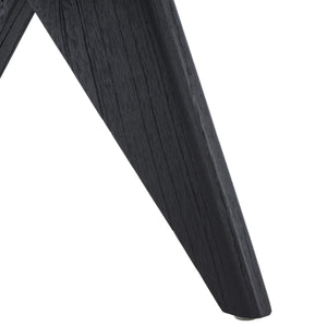 Safavieh Jaqueline Boucle And Rattan Back Dining Chair Beige / Black Wood / Fabric / Foam SFV9104B