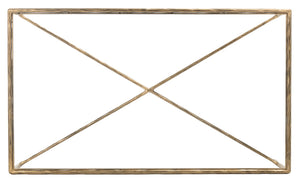 Safavieh JESSA Rectangle Metal Coffee Table – Elegant Forged Frame with Glass Top for Modern Living Spaces Brass SFV9500A