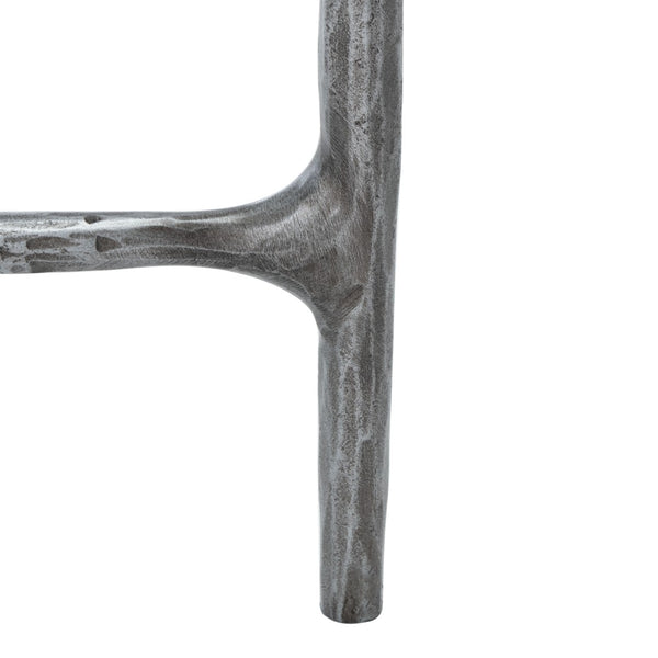 Safavieh JESSA Rectangle Metal Coffee Table – Elegant Forged Frame with Glass Top for Modern Living Spaces Silver SFV9500B