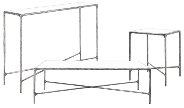 Safavieh JESSA Forged Metal Square End Table - Modern Minimalist Accent for Stylish Living Spaces Silver SFV9503B