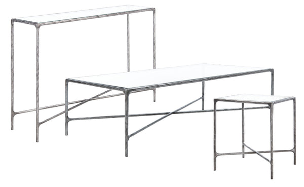 Safavieh JESSA Forged Metal Square End Table - Modern Minimalist Accent for Stylish Living Spaces Silver SFV9503B