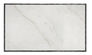 Safavieh JESSA Rectangle Coffee Table - Luxurious Marble Top with Elegant Black Metal Frame for Modern Living Black / White SFV9500D