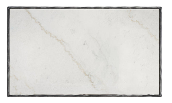 Safavieh JESSA Rectangle Coffee Table - Luxurious Marble Top with Elegant Black Metal Frame for Modern Living Black / White SFV9500D