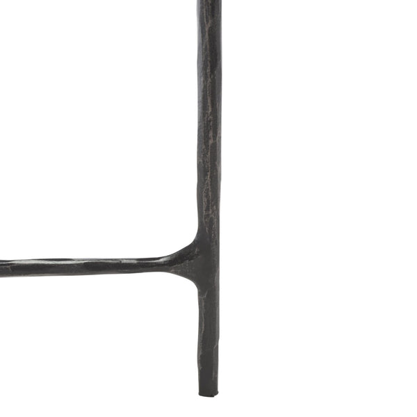 Safavieh JESSA Rectangle Metal Coffee Table – Elegant Forged Frame with Glass Top for Modern Living Spaces Black SFV9500E