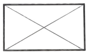 Safavieh JESSA Rectangle Metal Coffee Table – Elegant Forged Frame with Glass Top for Modern Living Spaces Black SFV9500E