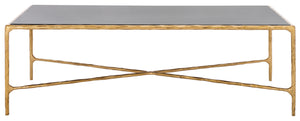 Safavieh Jessa Rectangle Coffee Table - Elegant Brass Frame & Sleek Black Marble Top For Chic Interiors Brass ,Black Forged Metal ,Black Marble ,Wood Sfv9500f